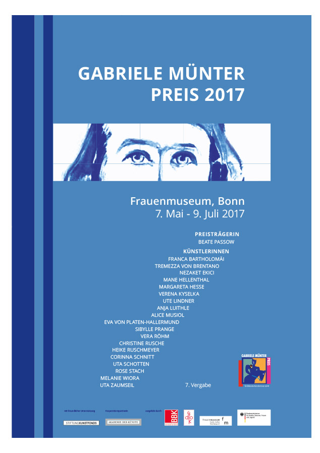 Plakat zur Ausstellung, GABRIELE MÜNTER PREIS, 2017